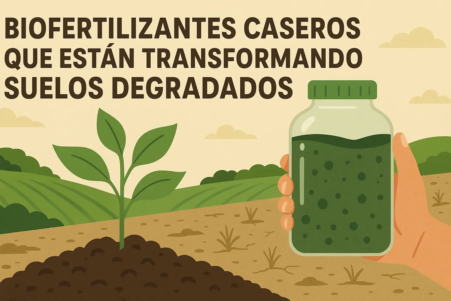 Biofertilizantes caseros que están transformando suelos degradados